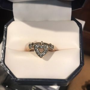 Diamond charm ring